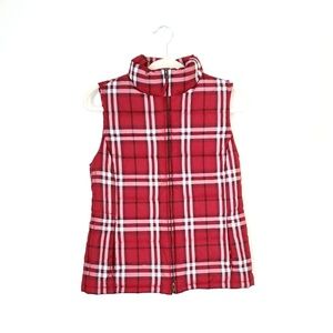 Talbots  Plaid Puffer Vest